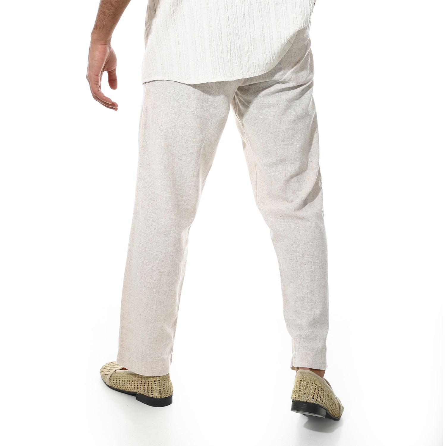 Men's Beige Linen Pants – Casual Summer Style