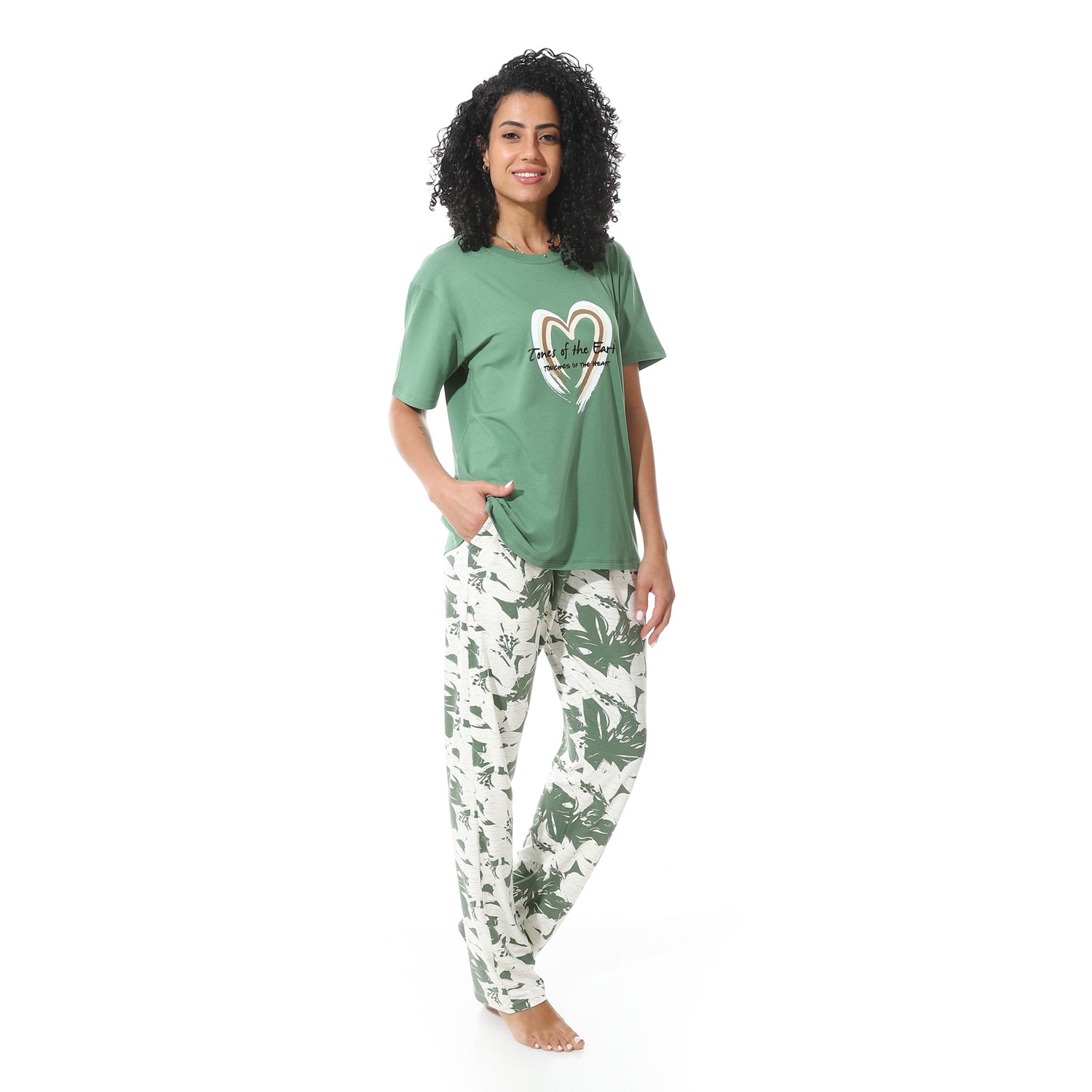 Women's Soft and Breathable Cotton Pajama Set - Floral Print Summer Sleepwear