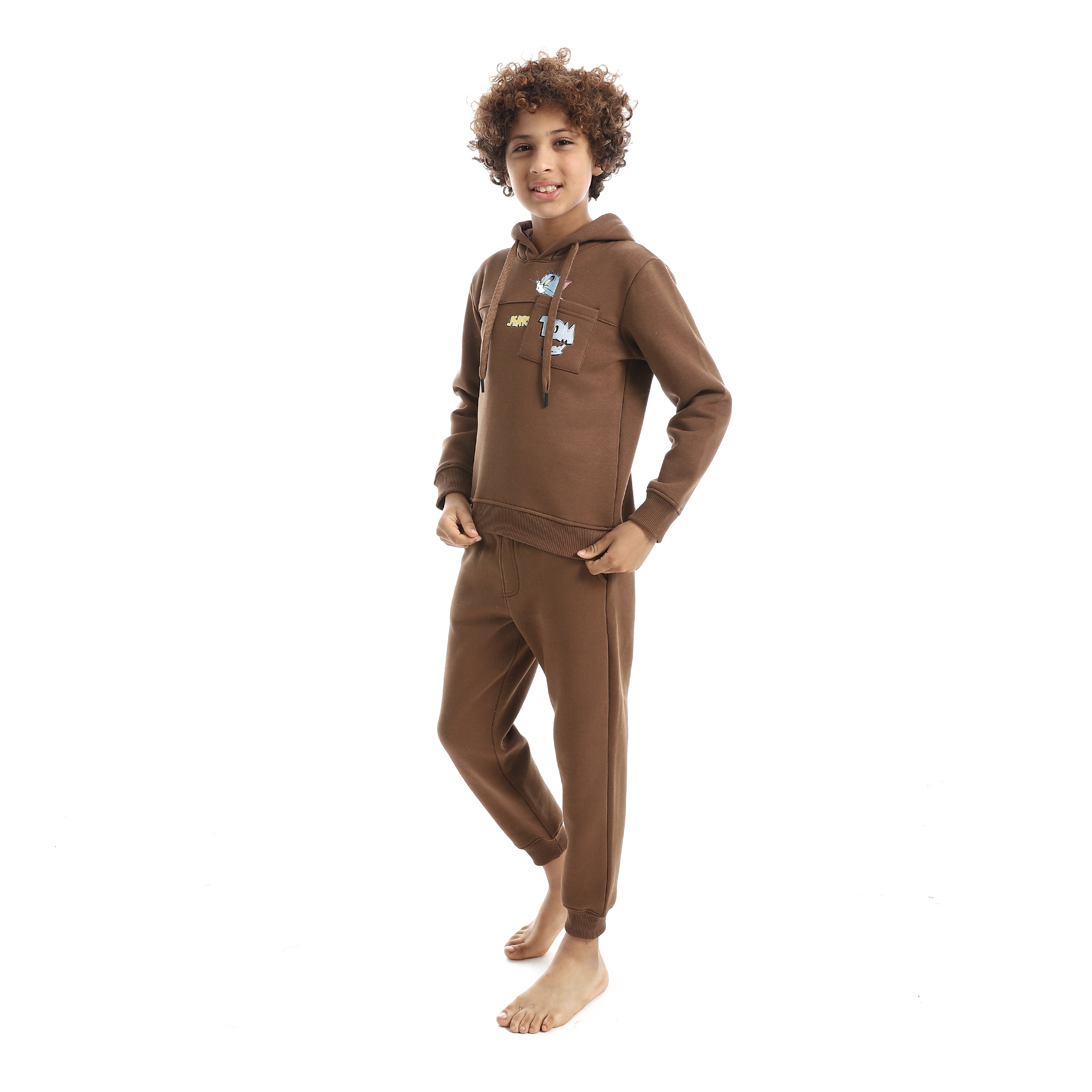 Boy's "Tom & Jerry" Graphic Hoodie & Joggers Set