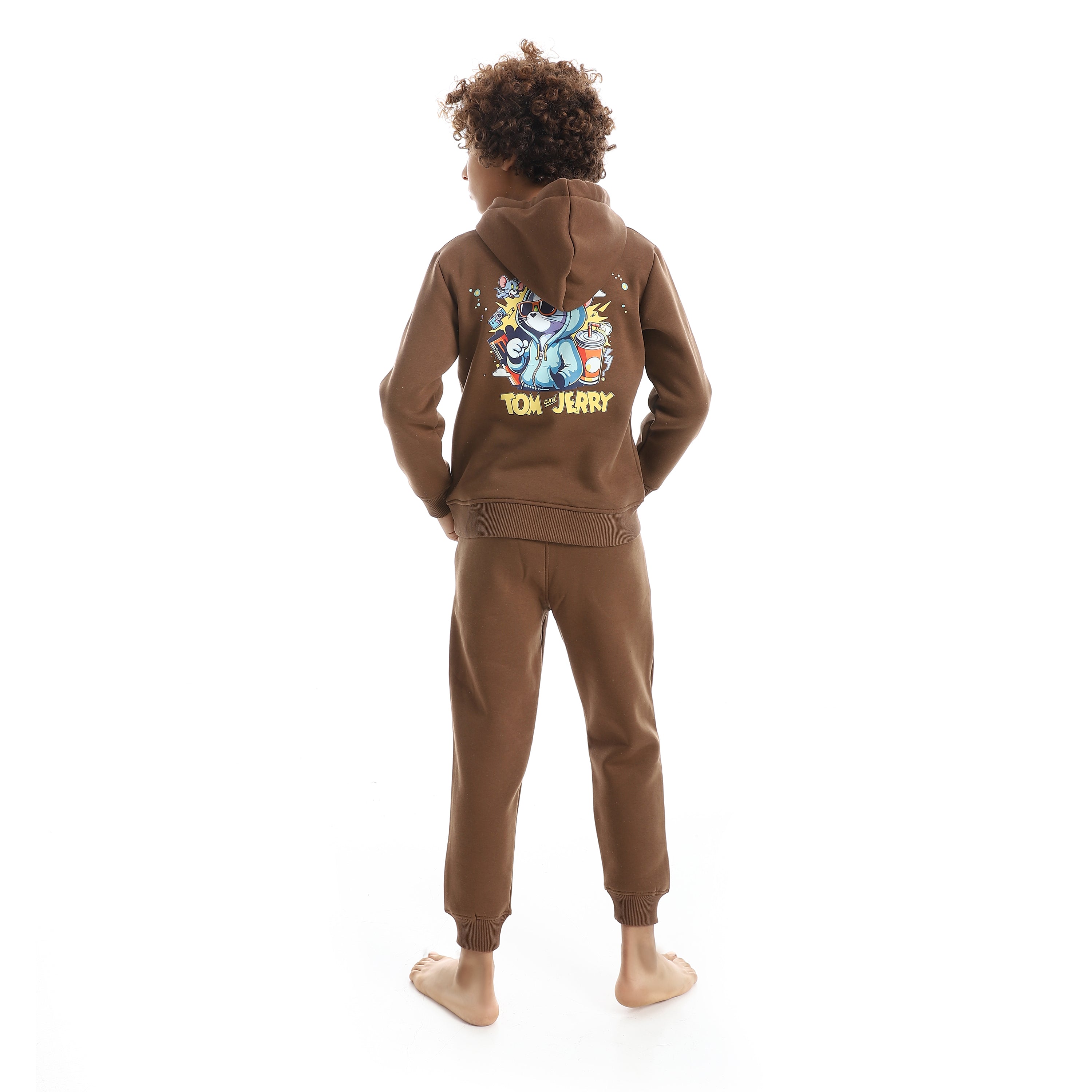 Boy's "Tom & Jerry" Graphic Hoodie & Joggers Set