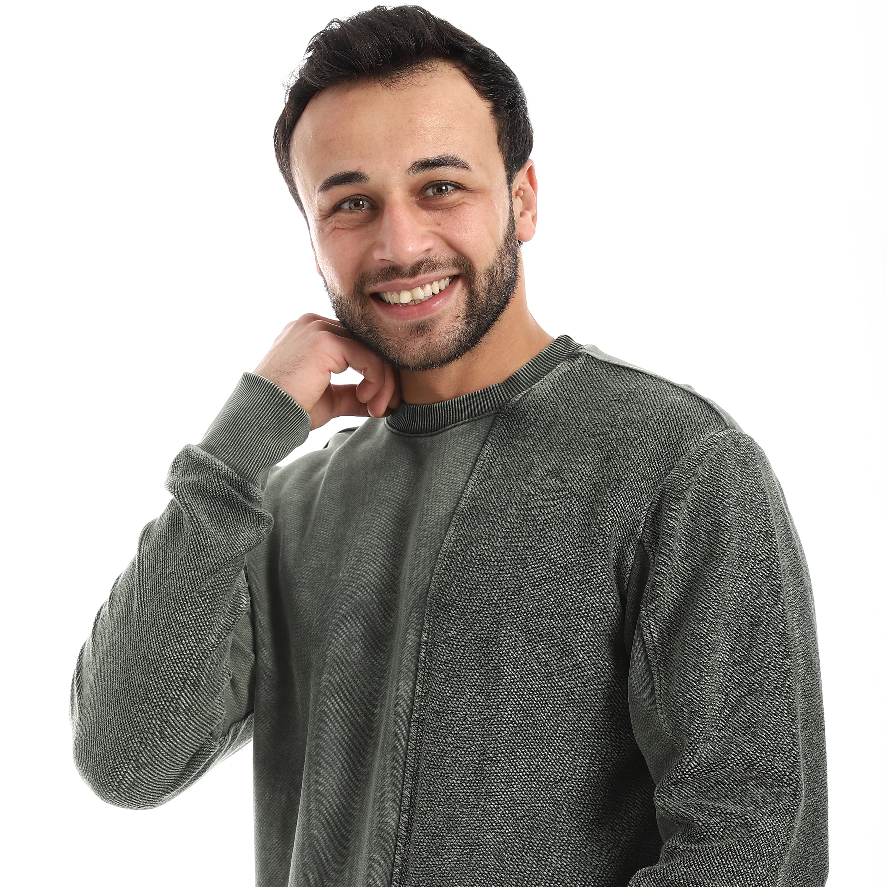 Men’s Acid-Wash Crewneck Sweatshirt