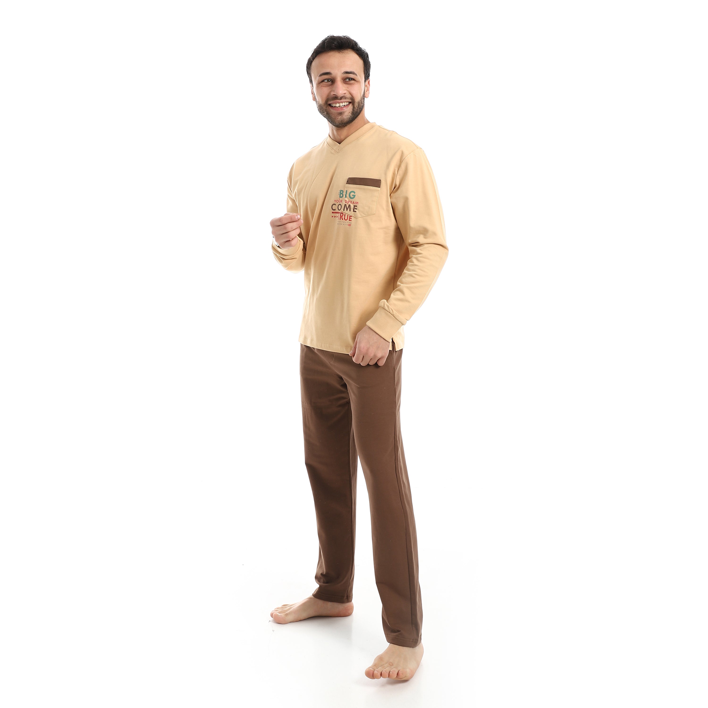 Men’s Long-Sleeve Graphic Pajama Set