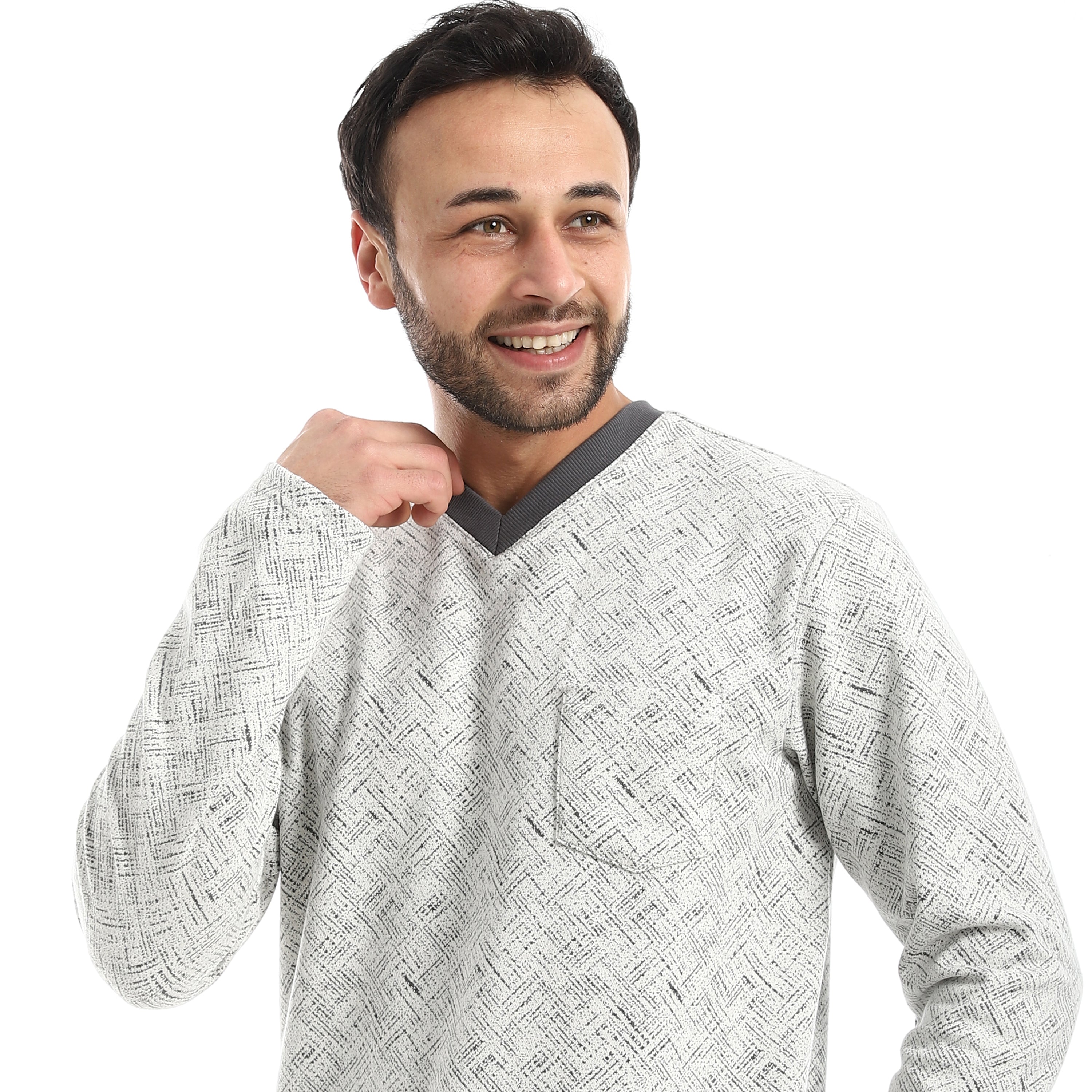 Men's Textured Knit Loungewear Set