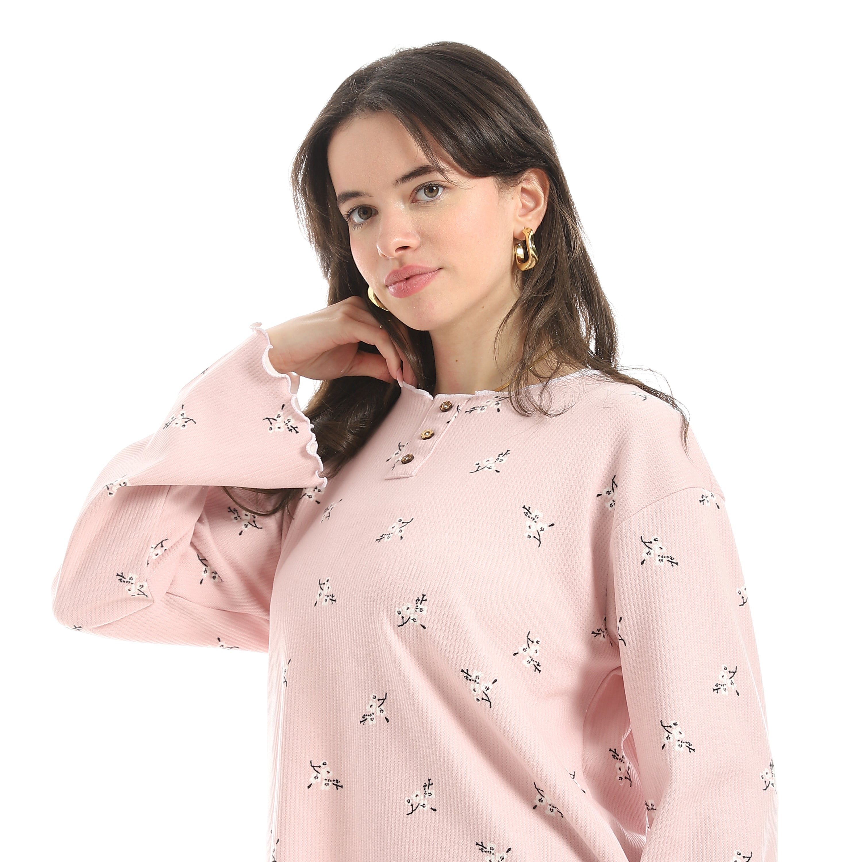 Woman Pajama Red Cotton