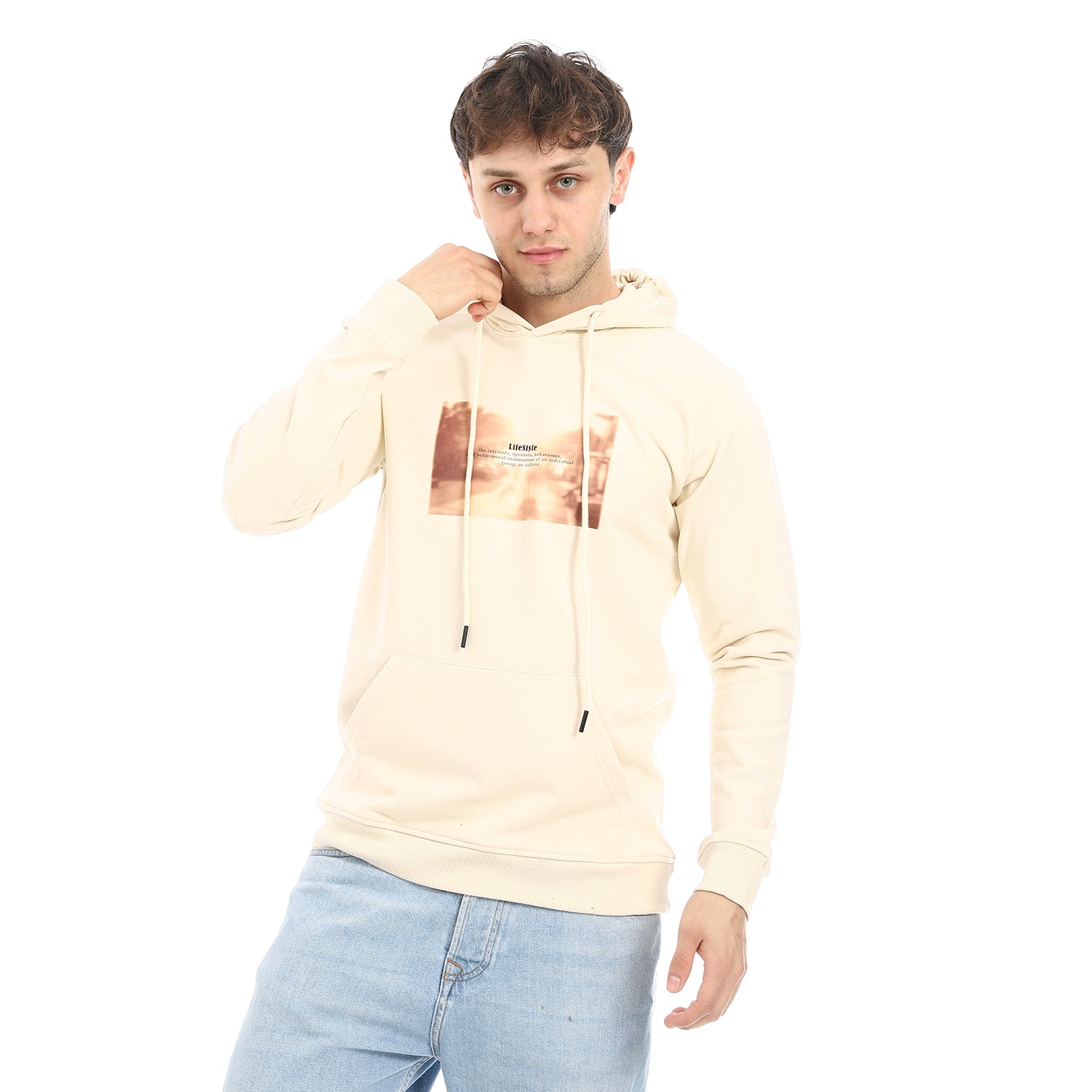 Red Cotton Hoodie With Printed - Off White