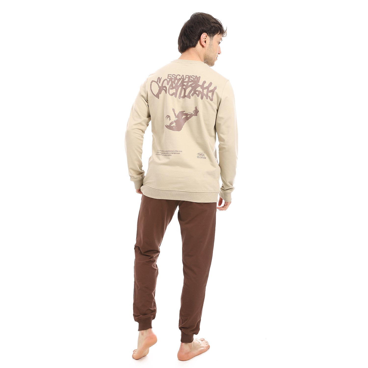 Men's Autumn Pajama Printed - Beige