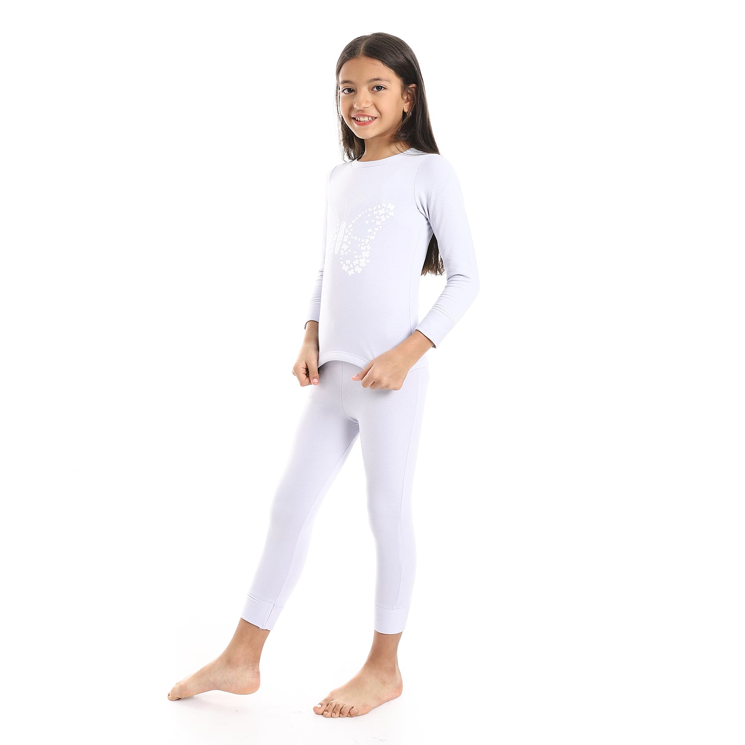 Girls Thermal Set Mouve Red Cotton