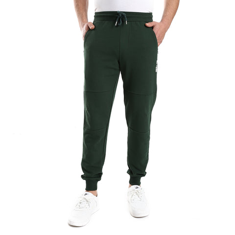 Men's red cotton sweatpants - Dark Green