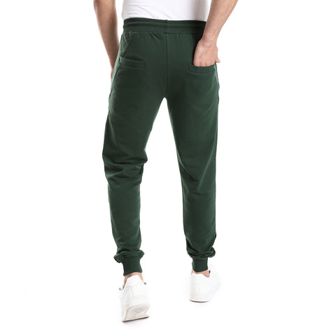 Men's red cotton sweatpants - Dark Green