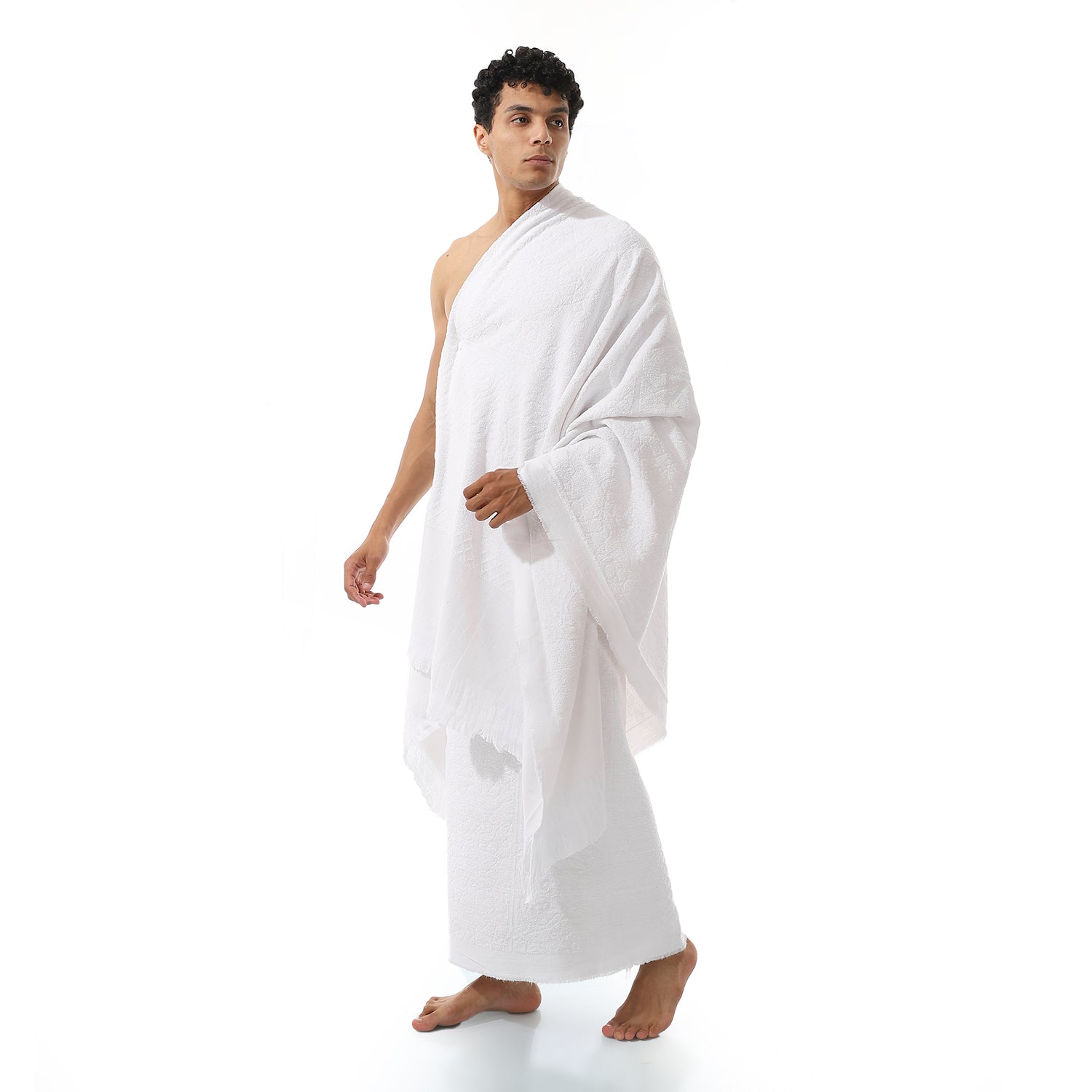 Premium Ihram Set For Hajj & Umrah - Men's Pure White Cotton Pilgrimage Attire