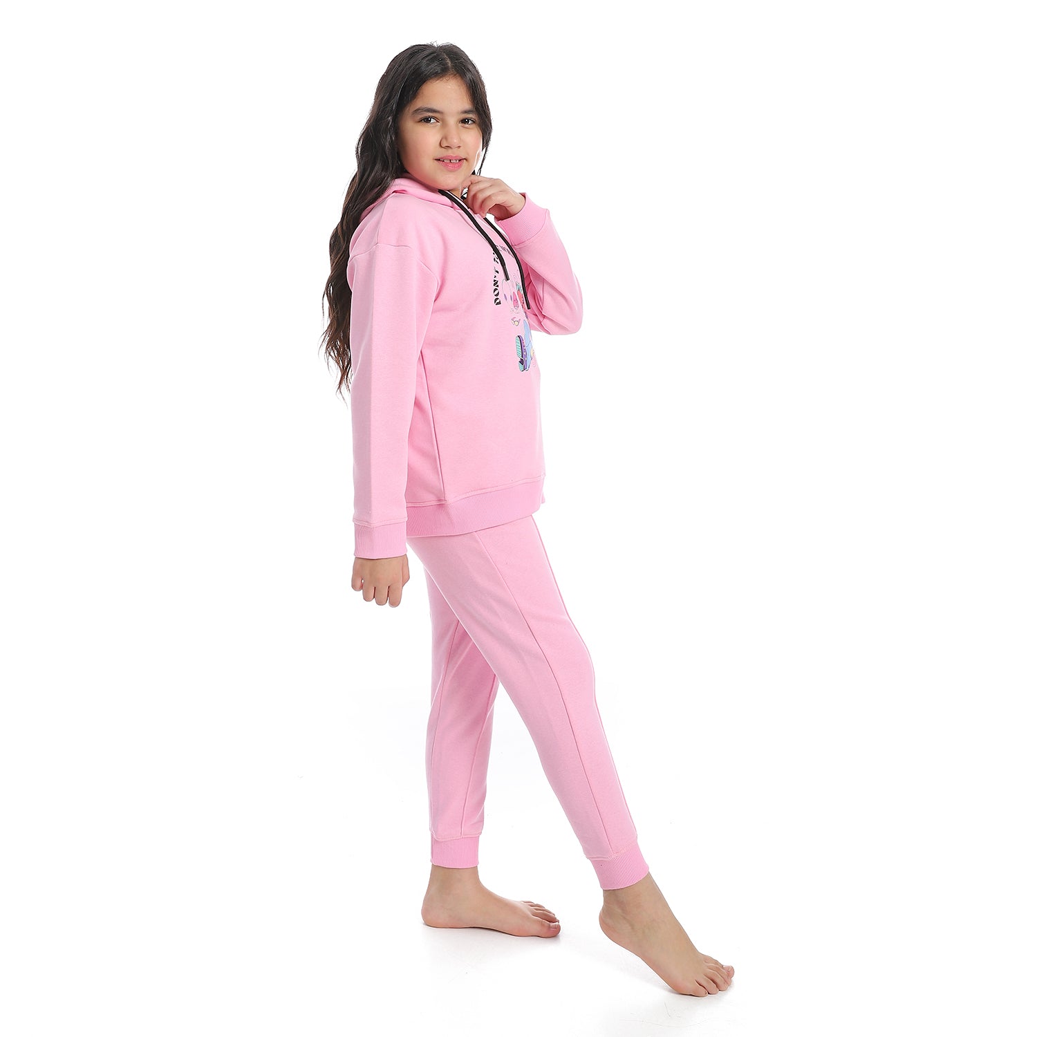 Girls' Winter Hoodie Pajamas - Rose