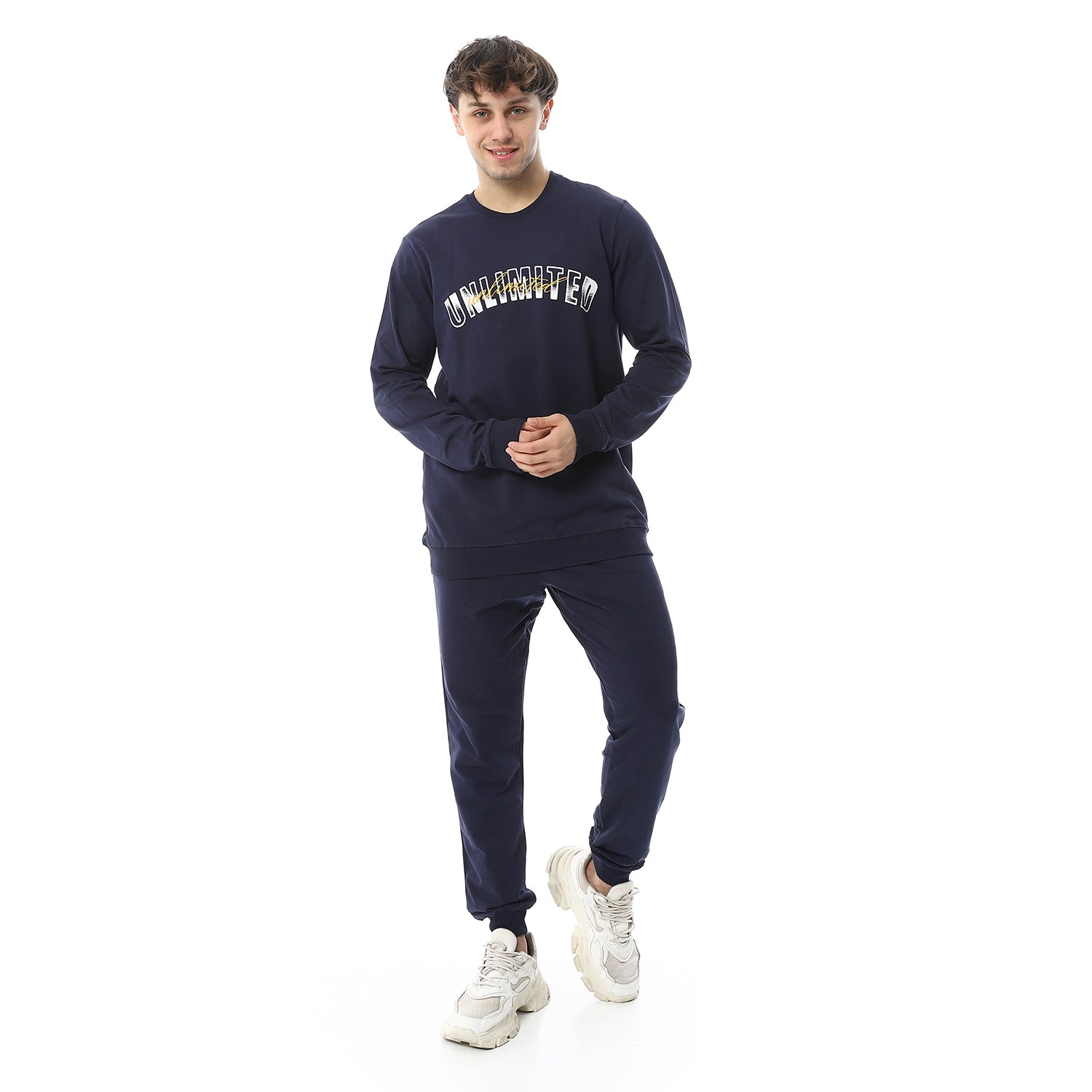 Men's Winter Pajama Printed - Navy