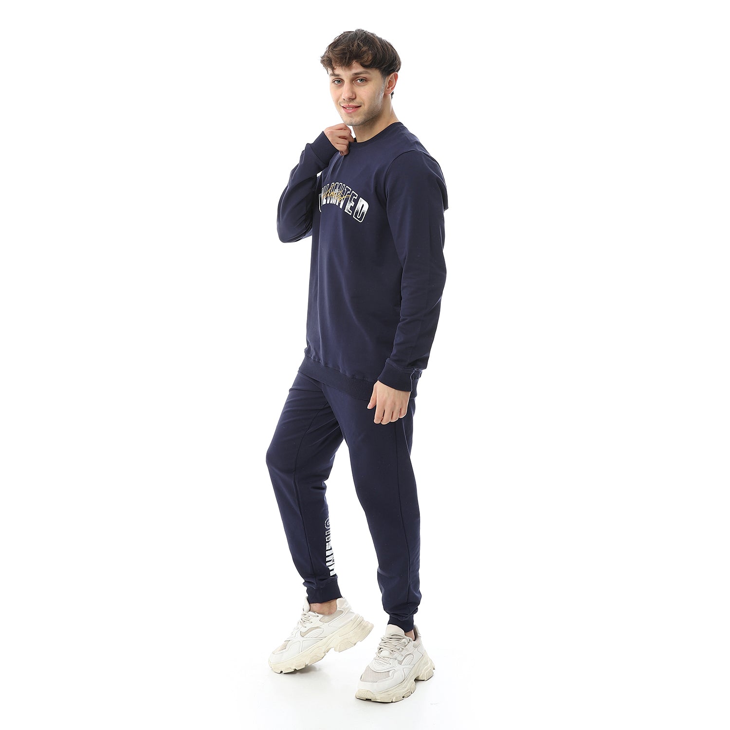 Men's Winter Pajama Printed - Navy