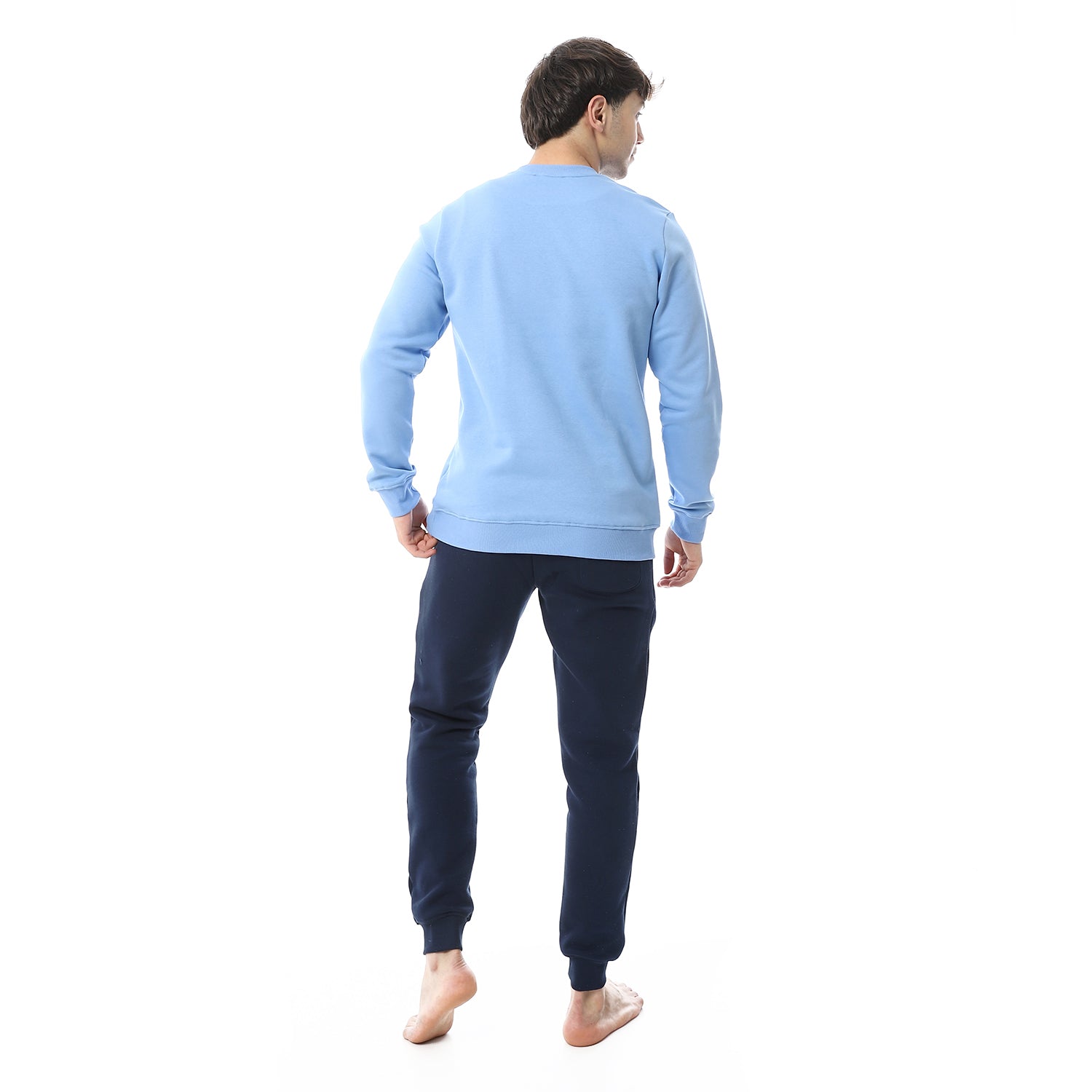 Men's Winter Pajama Printed - Blue