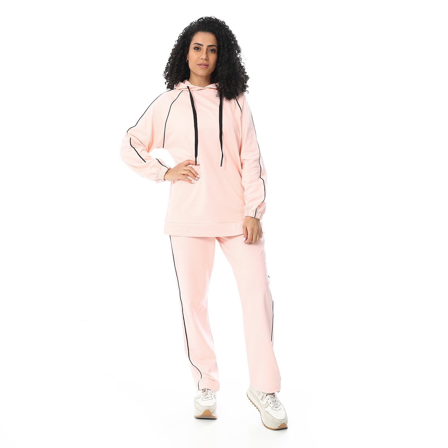 Women's Active Winter Pajamas Hoodie - Rose