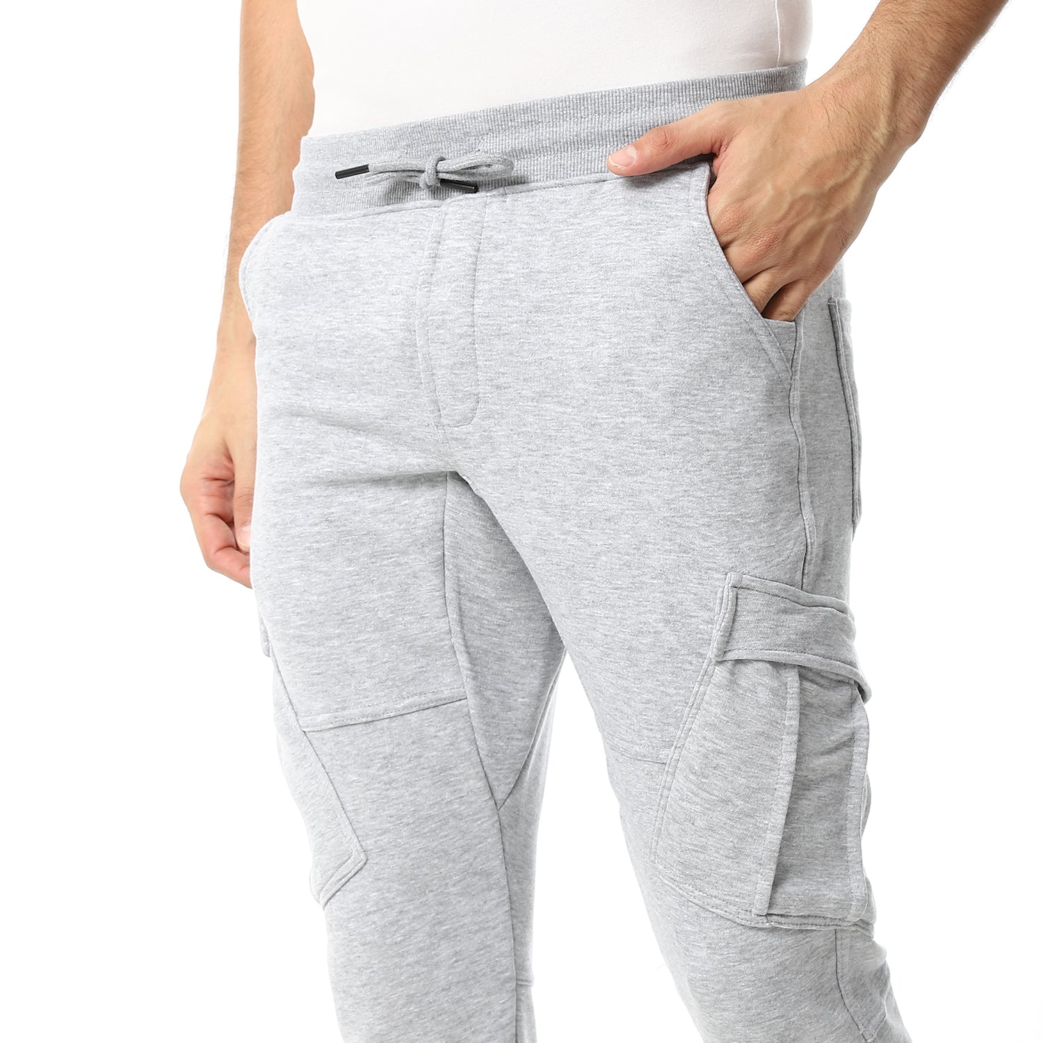 Plain Men's Sweatpants - Comfortable and Versatile Loungewear_ Gray