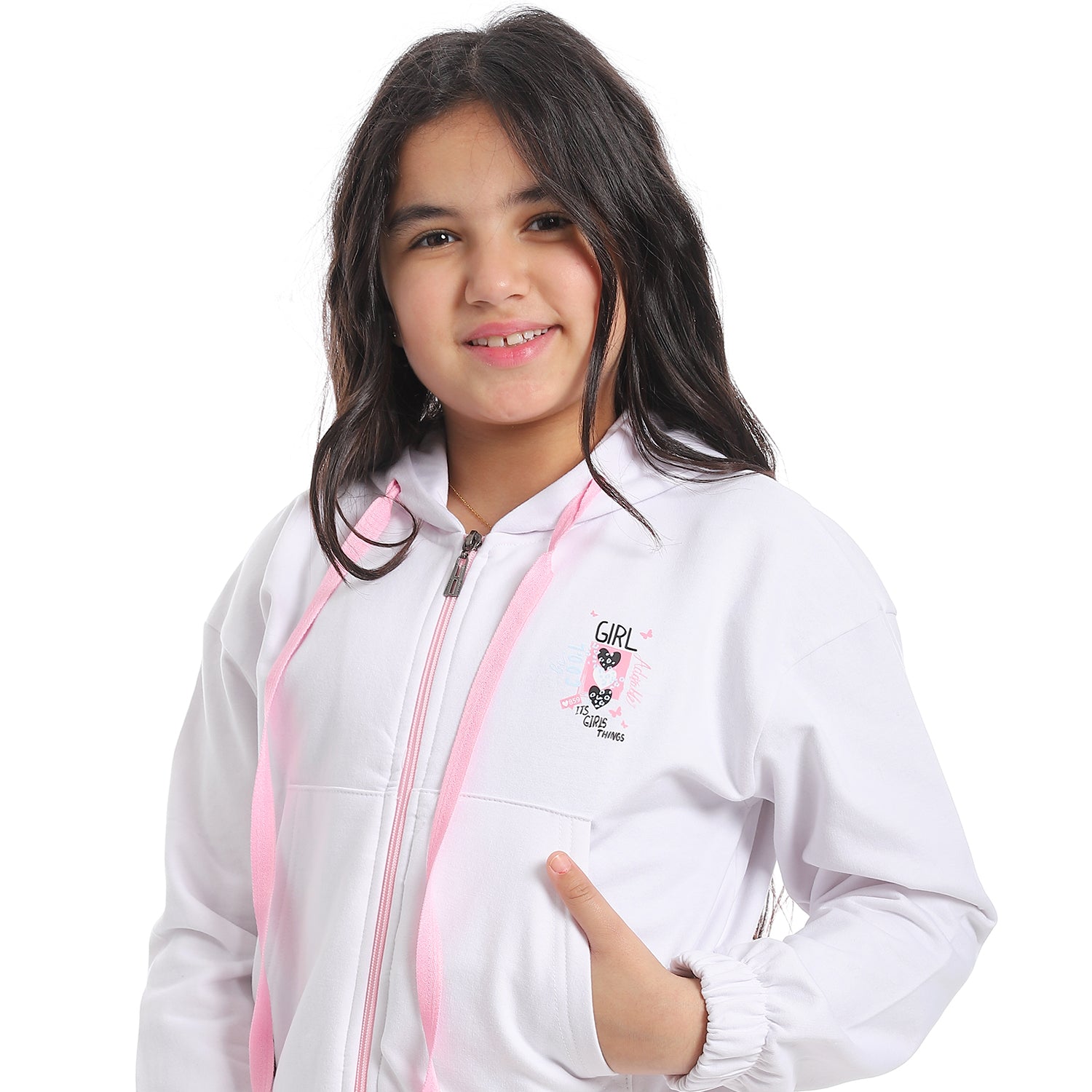 Girls' Winter Hoodie Pajamas - Rose