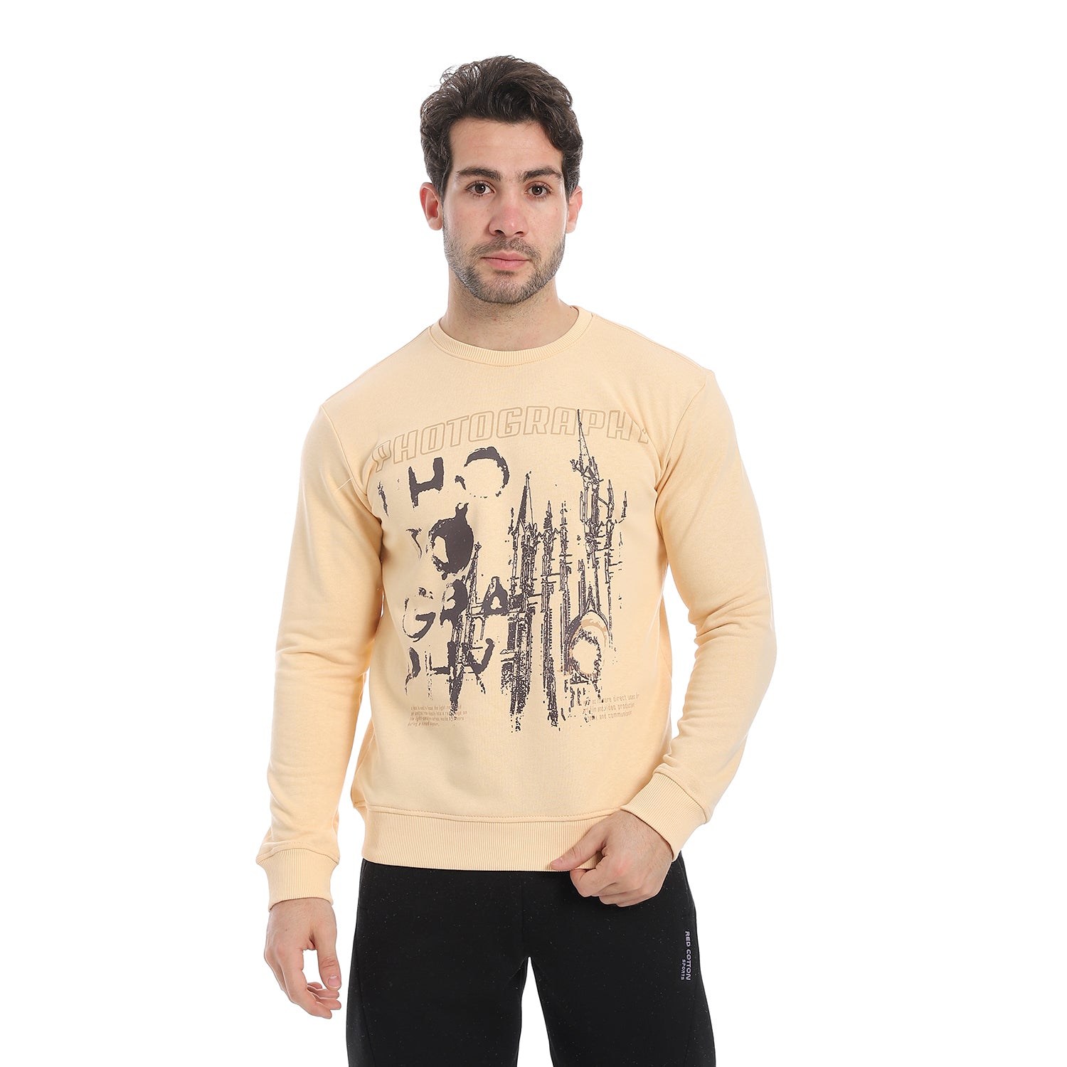 Graphic-Print Cotton Sweatshirt -Simon