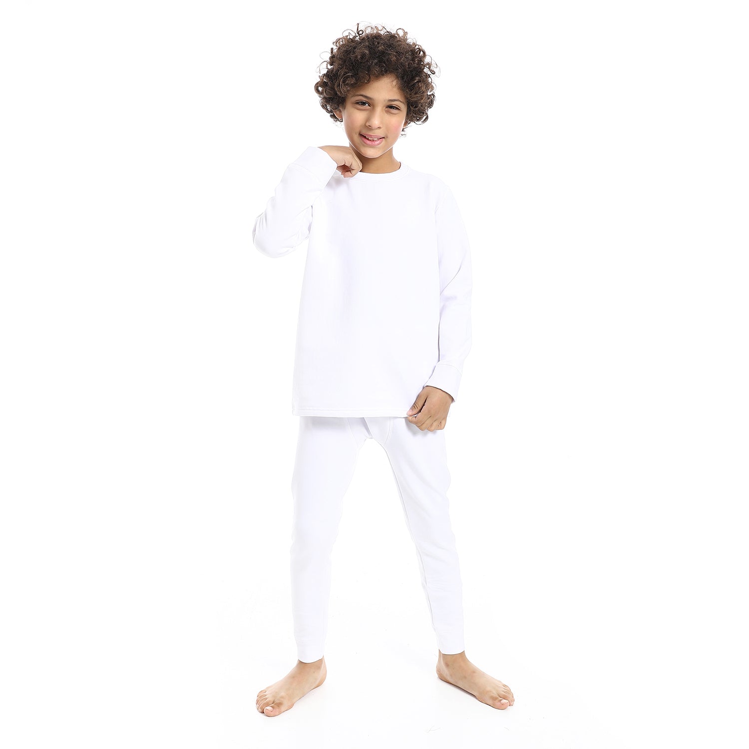 Boys Thermal Set Padded inside - White