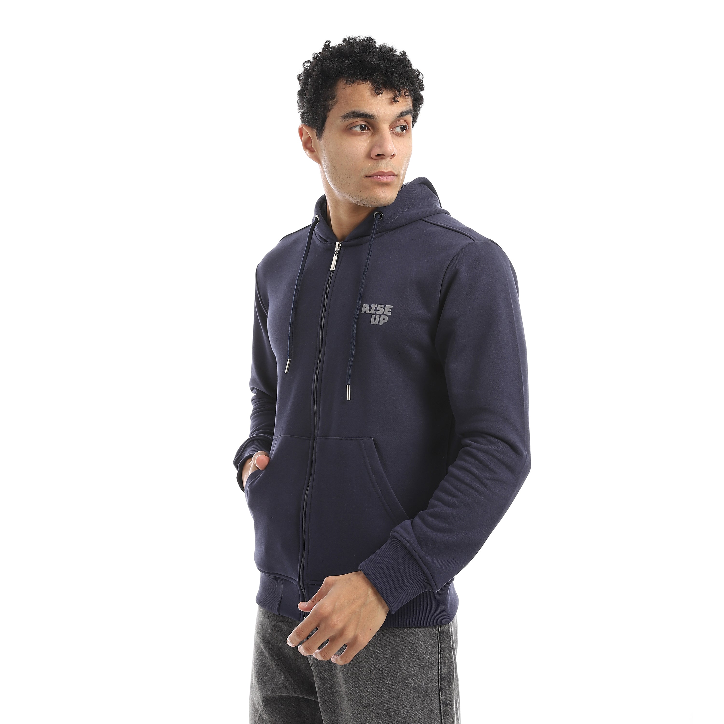 Men’s Full Zip Sweatshirt Red Cotoon