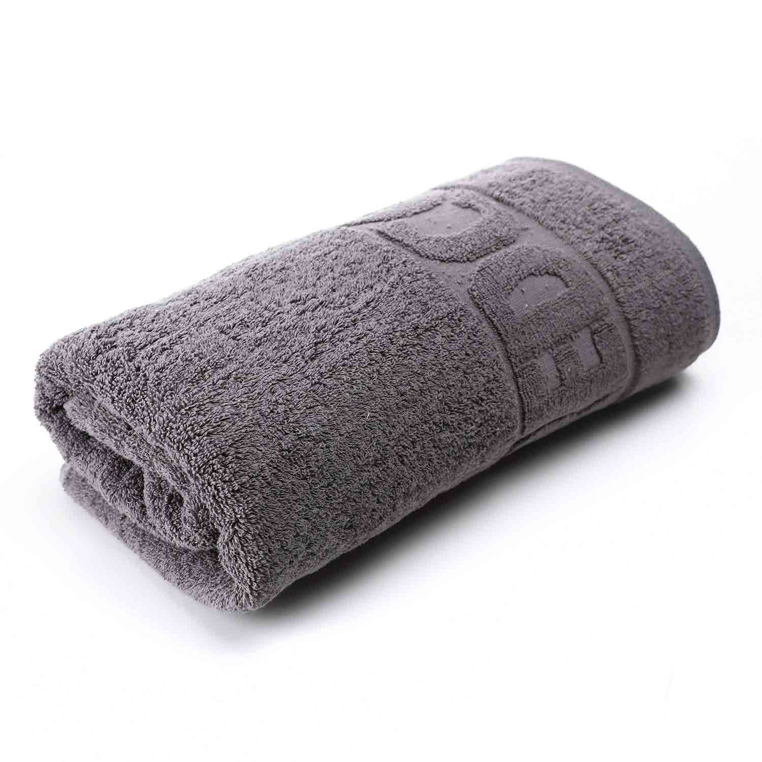 Soft Bashkir Cotton Towel Dark Gray Size In 90*180 Cm