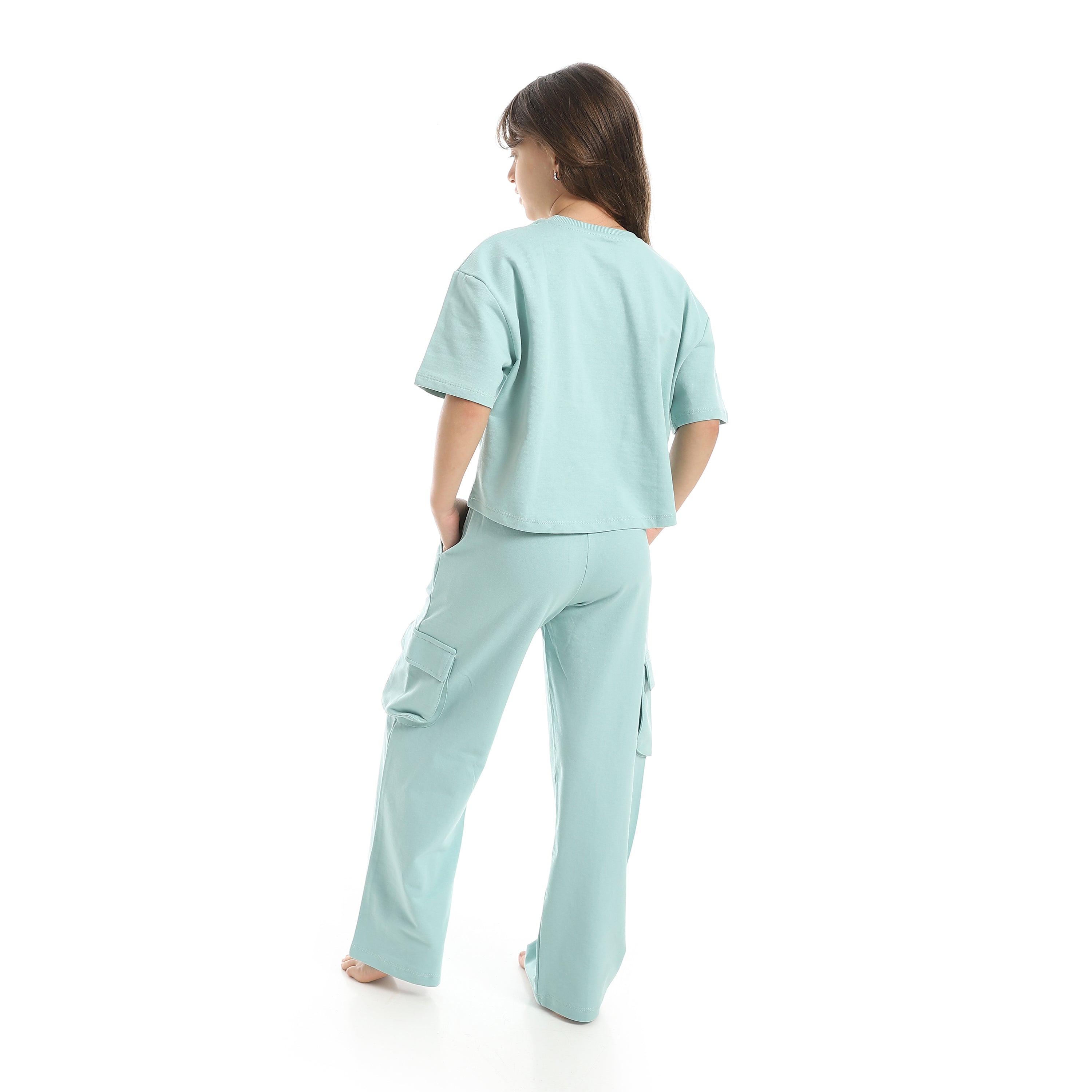 Girls’ Blue "Somewhere Over The Rainbow" Printed Set