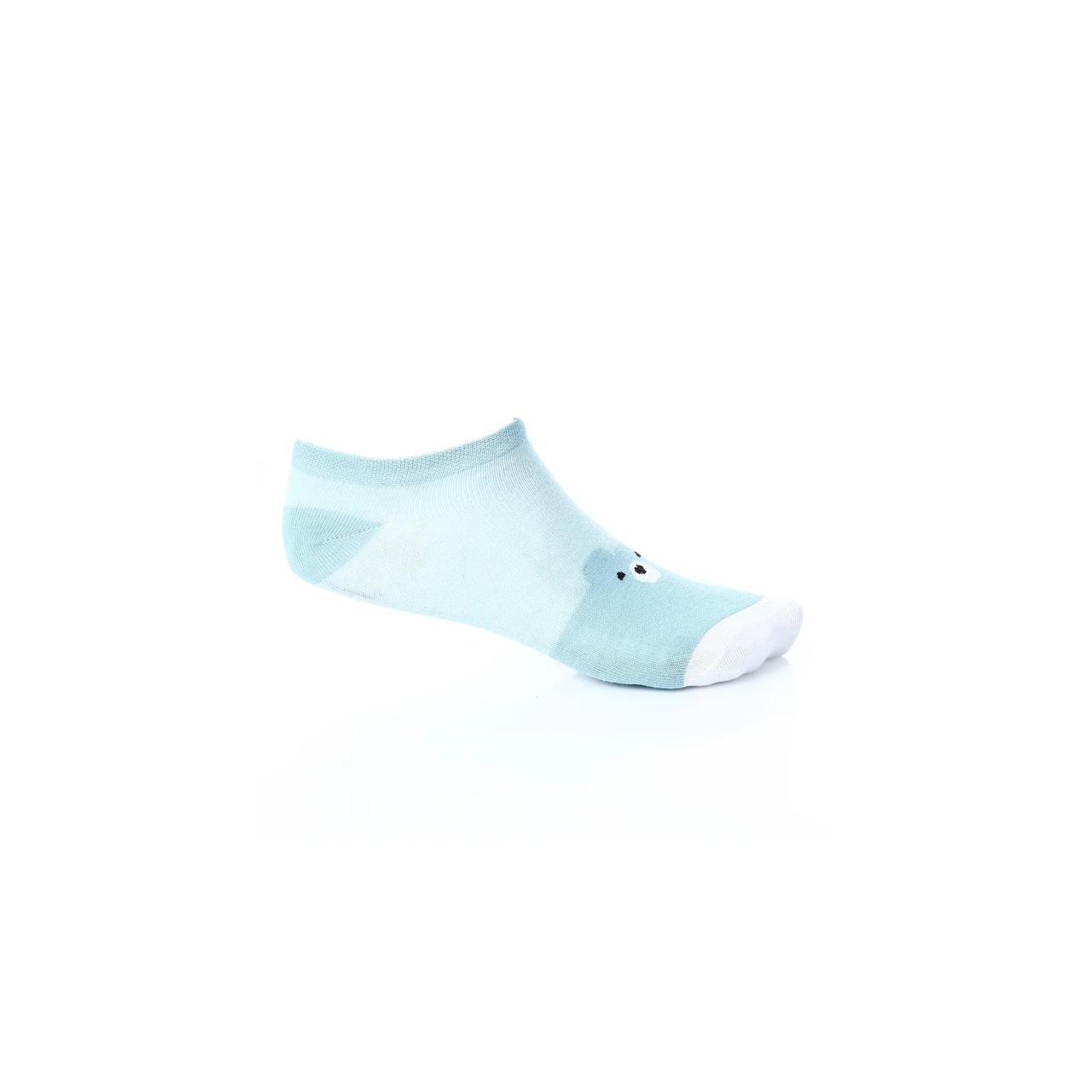 Women's No Show Socks With Drawings - Blue