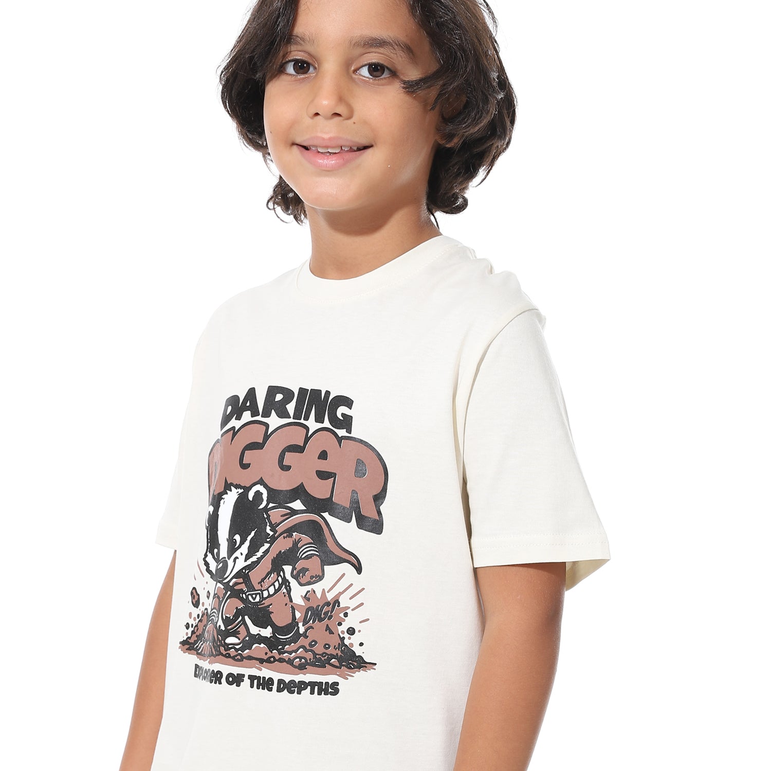 Boys’ Short Pajama Set with Print – Soft Cotton Nightwear