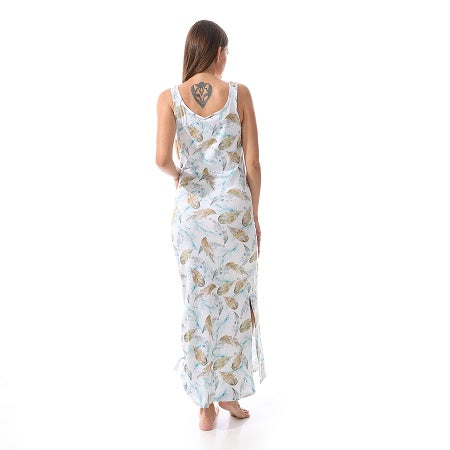 فستان نسائي صيفي مطبوع من ريد قطن