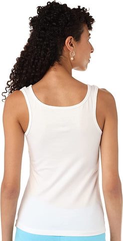 Women Tank top Wide Strap-White