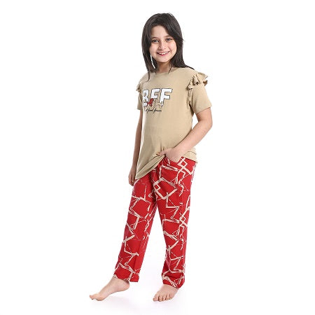 Girls' Cotton Pajama Set - Cozy, Soft, And Breathable Sleepwear For Little Dreamers
