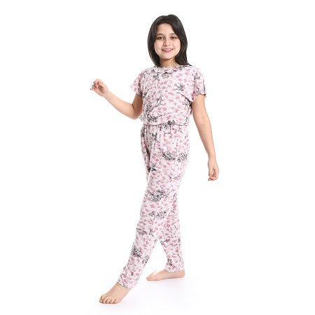 Girl's Summer Jumpsuit, Soft and Comfy - Kashmir