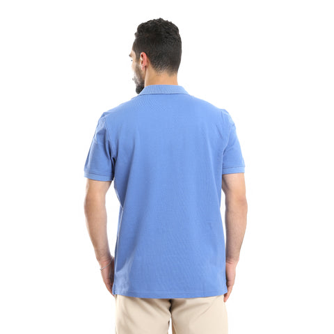 Red Cotton Polo T-Shirt for Men | Comfortable & Basic-Blue