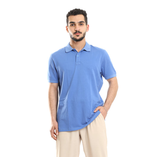 Red Cotton Polo T-Shirt for Men | Comfortable & Basic-Blue