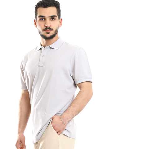 Red Cotton Polo T-Shirt for Men | Comfortable & Basic-GREY
