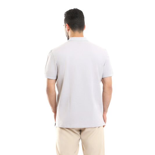 Red Cotton Polo T-Shirt for Men | Comfortable & Basic-GREY