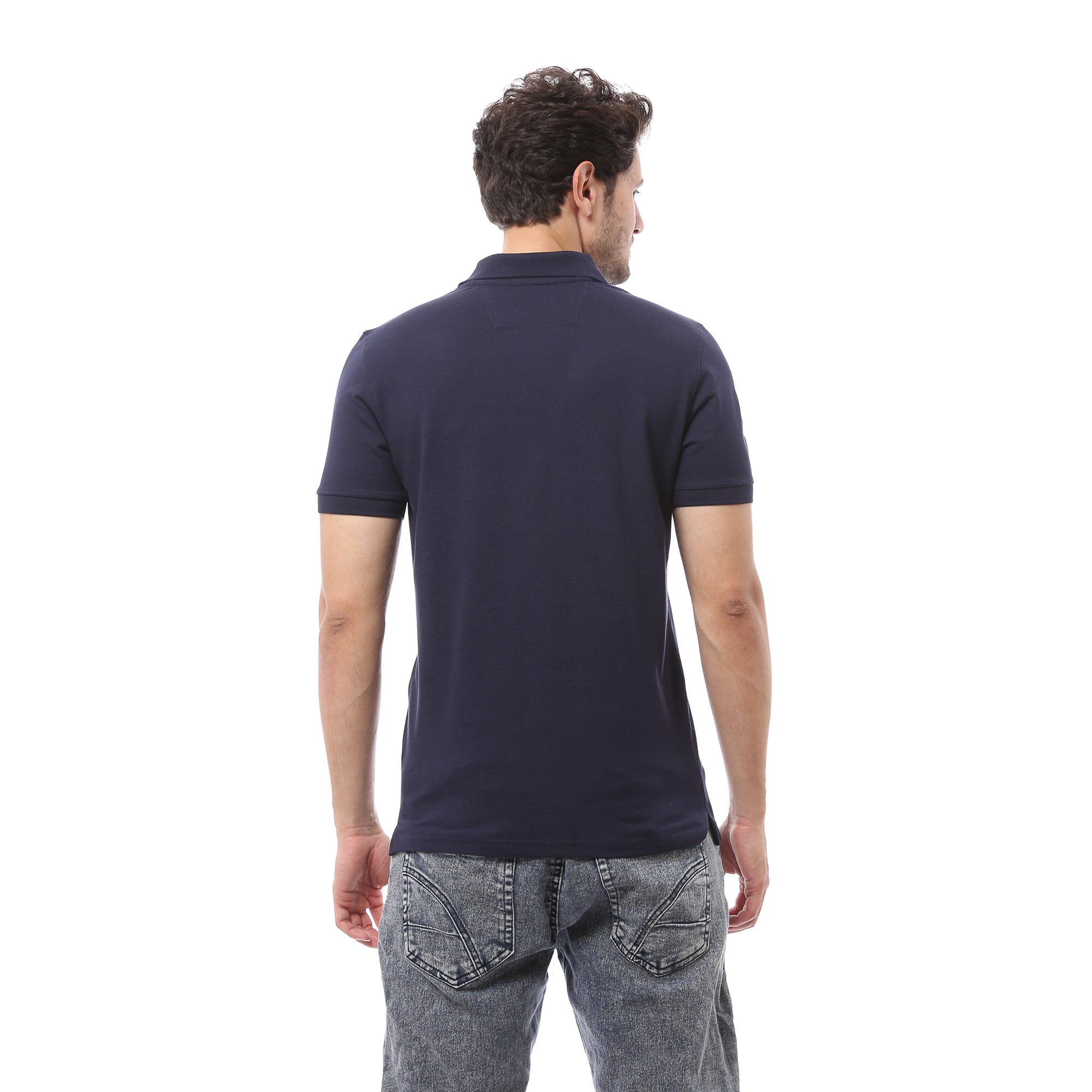 Classic Cotton Polo T-Shirt for Men -Nvy Blue