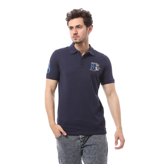 Classic Cotton Polo T-Shirt for Men -Nvy Blue
