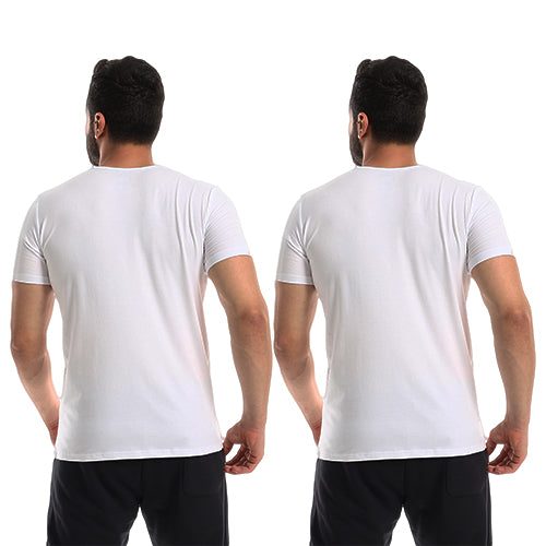 Men's half-sleeved T-shirt from Redcotton, 2 pieces- (6006) - White