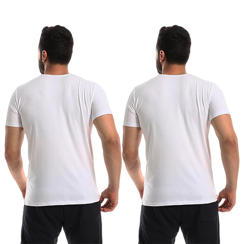 Men's half-sleeved T-shirt from Redcotton, 2 pieces-White