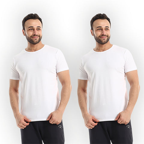Men's half-sleeved T-shirt from Redcotton, 2 pieces-White
