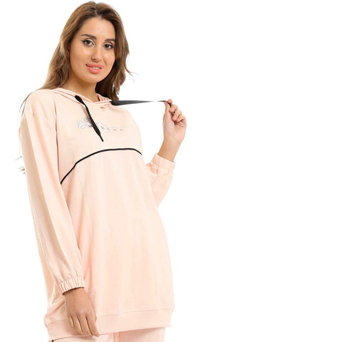 Hooded Neck with Drawstring Hoodie & Pants Pajama Set - Simon