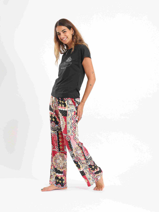 Red Cotton Women's Sleepwear Set - Comfy Cotton Pajama Set