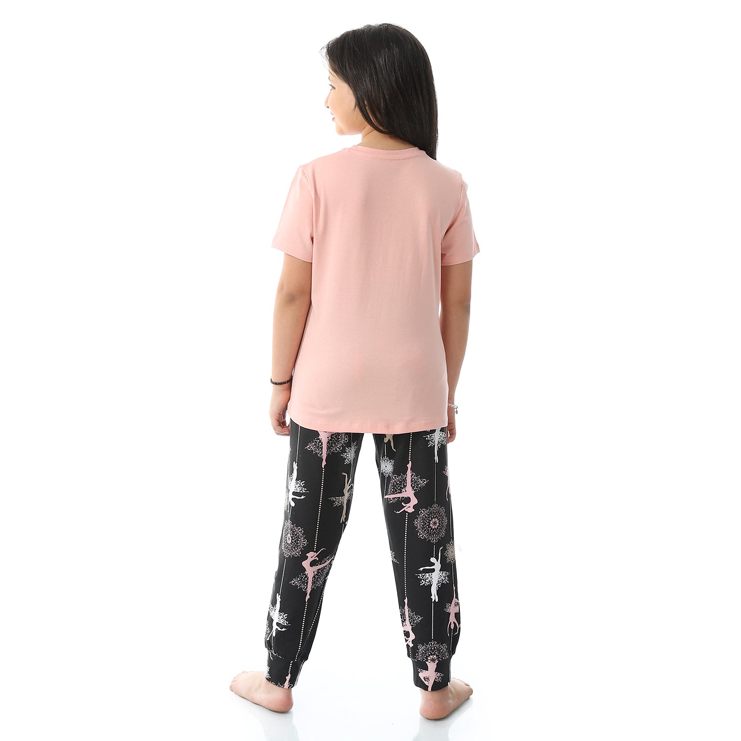 Girls' 'Love To Dance' Pajama Set - Simon and Black Ballet Print Sleepwear