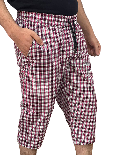 Comfy and Stylish Men's Soft Check Pentacore - Dark red
