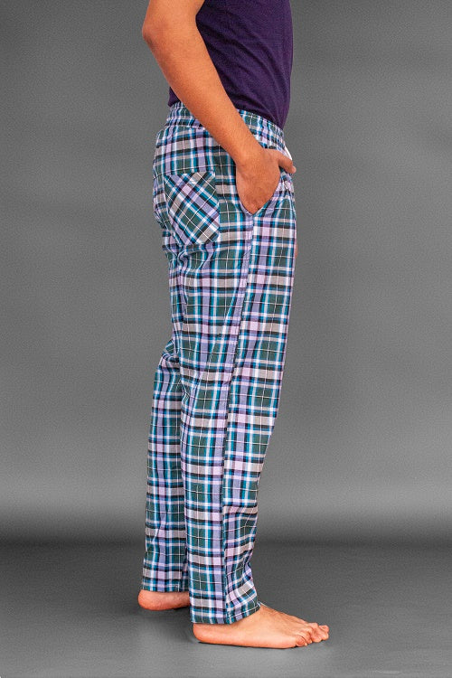 Men's Summer Check Pants-Light green