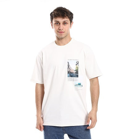 Men's Cotton T-Shirt - Classic and Comfortable Casual Tee-White