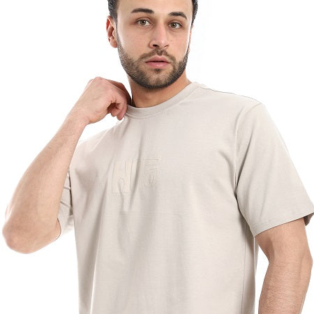 Men's Cotton T-Shirt - Casual And Comfortable - beige