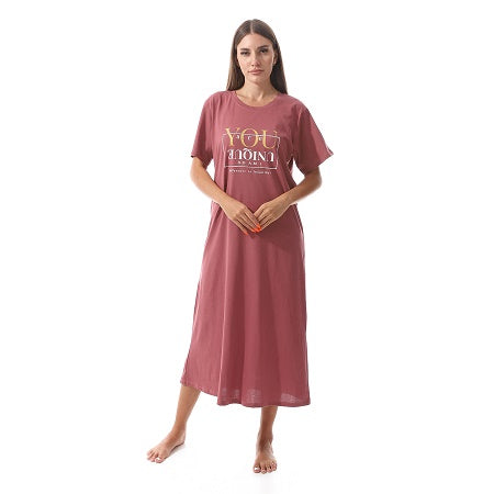 Women's Short Sleeve Cotton Nightgown, Casual & Chic Sleepwear