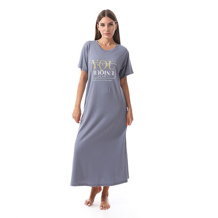 Women's Short Sleeve Cotton Nightgown, Casual & Chic Sleepwear